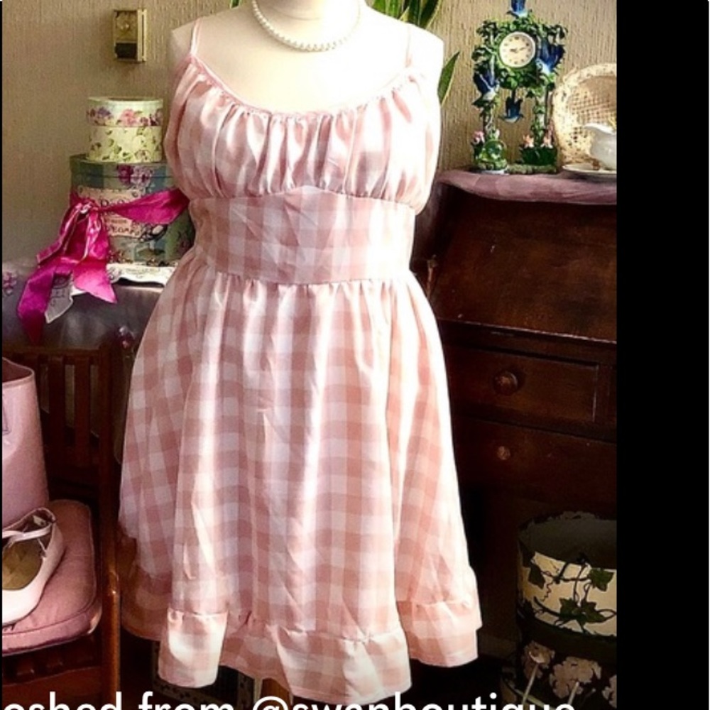 Vintage style, handmade gingham sundress, Volup